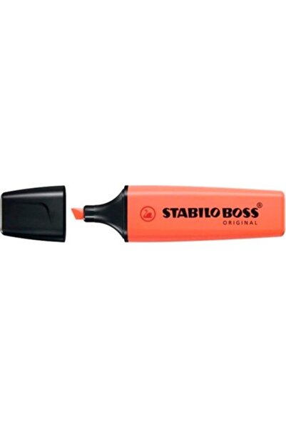 Stabilo Boss Original Kırmızı Fosforlu Kalem 2-5 mm Uç Genişliği, Siyah Kapak...