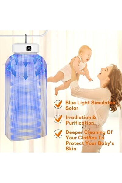 Generic Electric Clothes Dryer, Portable Folding Clothes Dryer with Two Heating Mode, Large Capacity Portabl