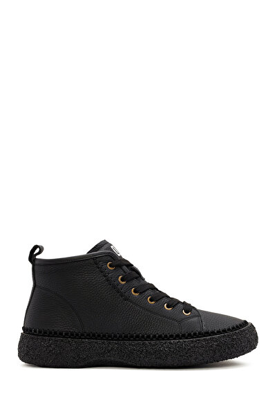 Derimod Men's Black Lace-Up Leather Sports Boots 25Wfd6948Ft