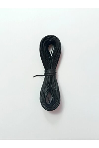 Eskişehir hobi sanat 1.2 mm 16 Meters Black Color Flat Waxed Cord Necklace Cord Jewelry Design Cord Bracelet Cord