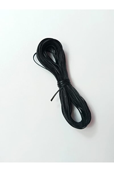 Eskişehir hobi sanat 1.2 mm 12 Meters Black Color Flat Waxed Cord Necklace Cord Jewelry Design Cord Bracelet Cord
