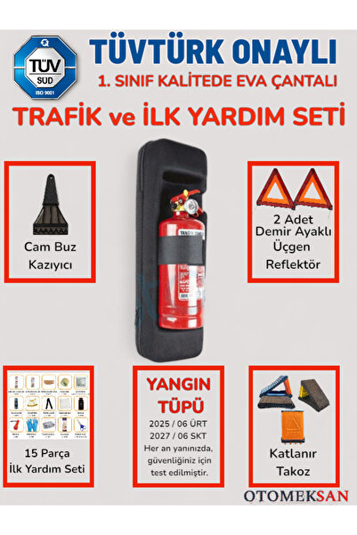 Genel Markalar Eva Çantalı TÜVTÜRK Uyumlu Trafik ve İlk Yardım Seti – Tam Set...