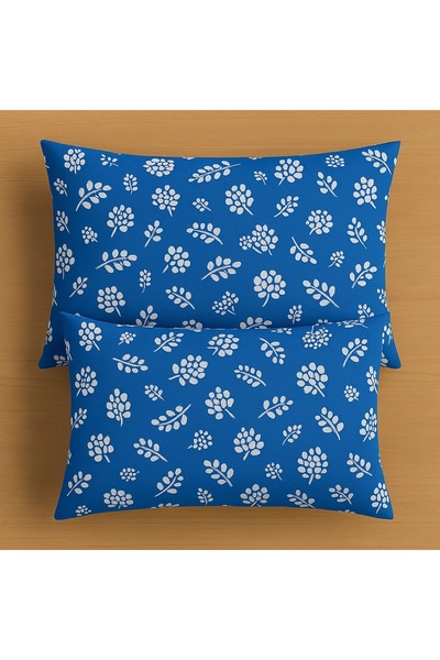 StellaFlavo غطاء وسادة قطني منقوش 2 قطعة مقاس 50 × 70 سم