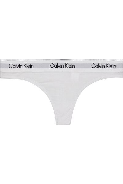 Calvin Klein Kadın Marka Logolu Beyaz Elastik Bantlı Beyaz Külot LV00QF8518 100