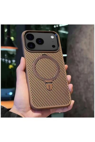 Zebana Apple iPhone 17 Pro Max Uyumlu Kılıf Best Karbon Fiber Kılıf (Kablosuz...