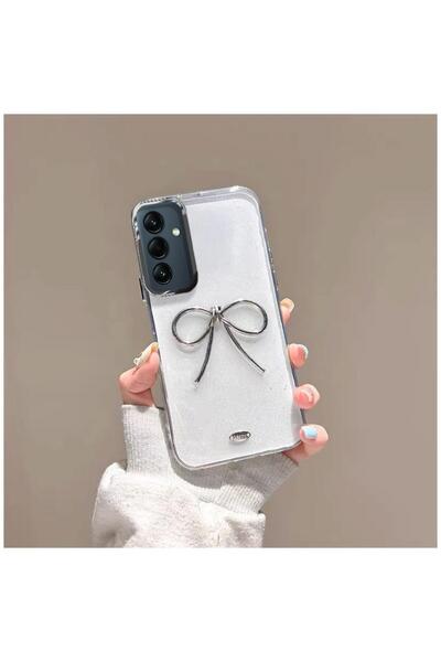 Zebana Samsung Galaxy A36 Compatible Case Bow Silicone Case Transparent