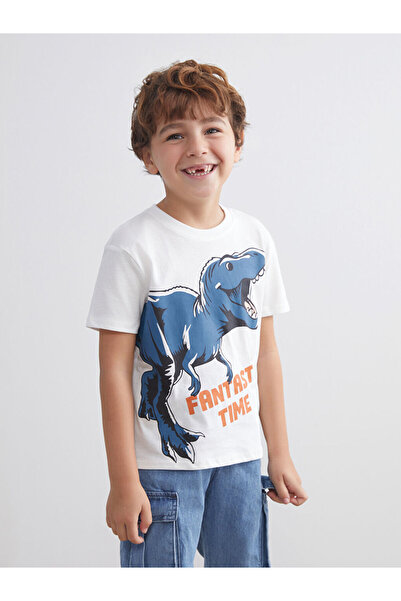 LC Waikiki منتجات فريزن ستور التي لا مثيل لها I تي شيرت مخطط للأولاد بياقة صفرية