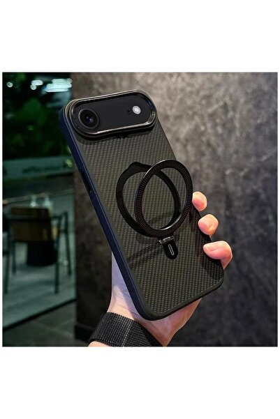 Zebana Apple iPhone 17 Air Uyumlu Kılıf Best Karbon Fiber Kılıf (Kablosuz Şar...