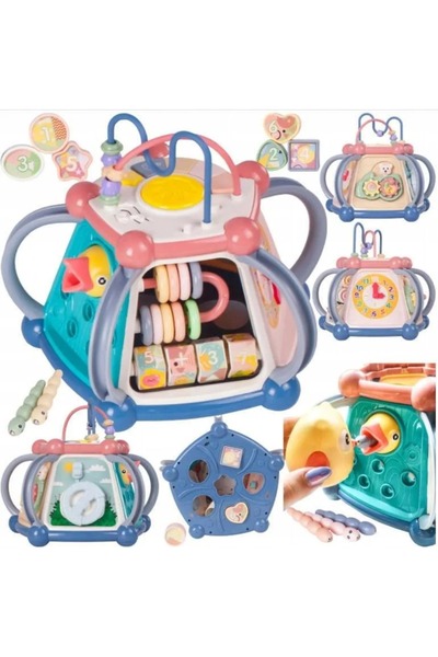 WePro Store 7-в-1 интерактивна образователна играчка, 5-странен център за дей...