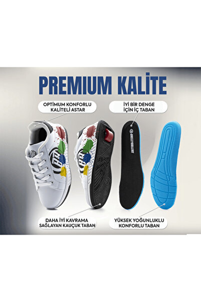 Breezy Rollers Tekerlekli Spor Ayakkabı Beyaz/Mavi
