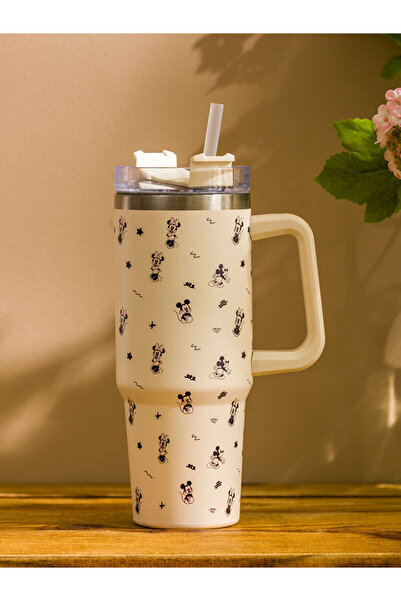 LC Waikiki UZG Store'dan Stilinizi Oluşturun | Minnie Mouse Baskılı Çelik Termos Bardak 900 ML