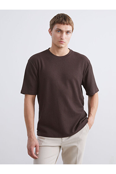 LC Waikiki Rmz Gi̇yi̇m Farkiyla Zero Roba Collar Combed Cotton Men's T-Shirt