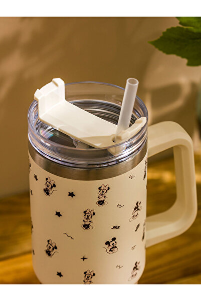 LC Waikiki UZG Store'dan Stilinizi Oluşturun | Minnie Mouse Baskılı Çelik Termos Bardak 900 ML