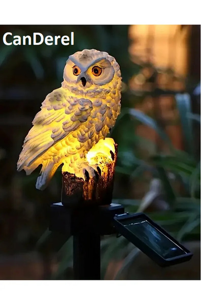 Genel Markalar Baykuş Şeklinde Solar Güneş Enerjili Led Işık Bahçe Teras Balk...