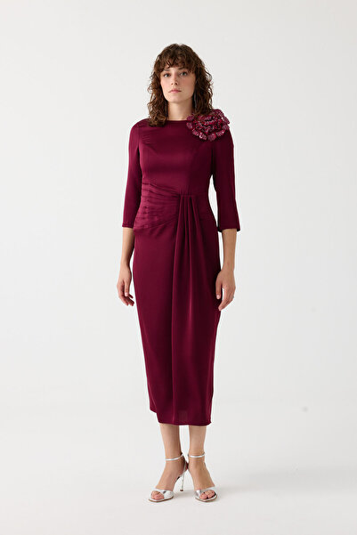 Dizayn Ella Beli piliseli kokteyl elbise EL-4355