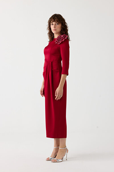 Dizayn Ella Beli piliseli kokteyl elbise EL-4355