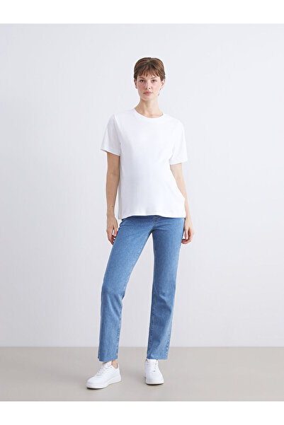 LC Waikiki Create Your Style with Uzg Store |   Maternity Jean Pants with Abdominal Panel Straight Fit