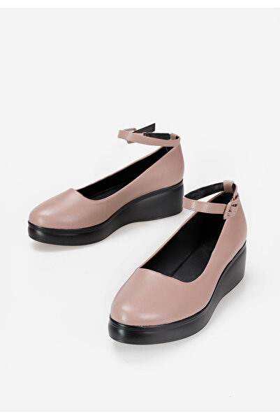 B T Shoes Ružové dámské polobotky na platformě Evelyne