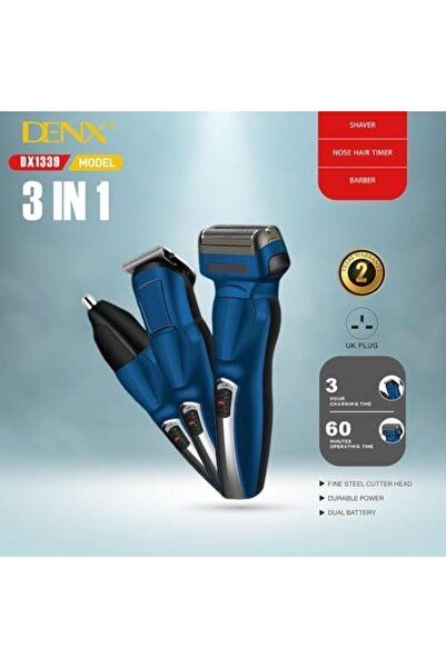 Denx 3-in-1 Hair Trimmer for Men, Beard Trimmer, Nose Hair Trimmer, Face & Body Grooming Kit, Waterp