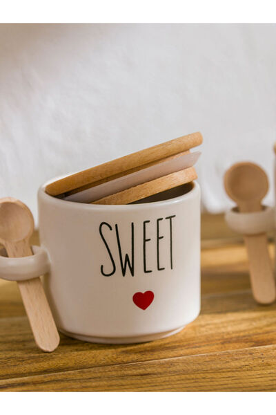 LC Waikiki Esvab Giyim'den Şık Tercihler | Ahşap Kapaklı Seramik Saklama Kabı 2'li