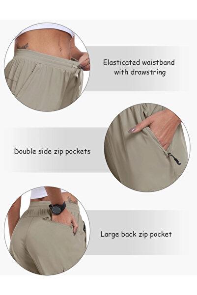 OEM Women's breathable sports pants, with pockets and drawstring at the waist, gray L