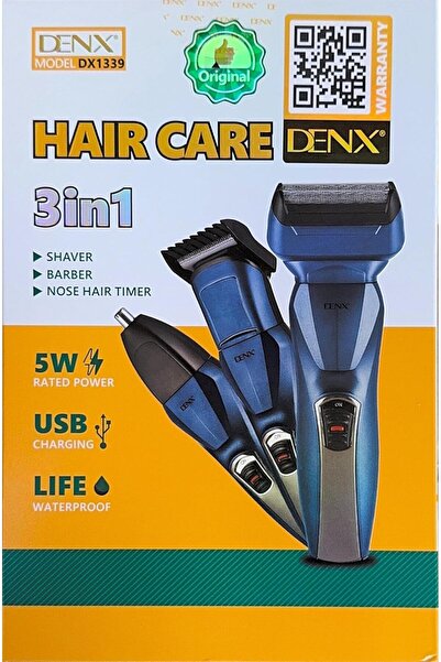 Denx 3-in-1 Hair Trimmer for Men, Beard Trimmer, Nose Hair Trimmer, Face & Body Grooming Kit, Waterp