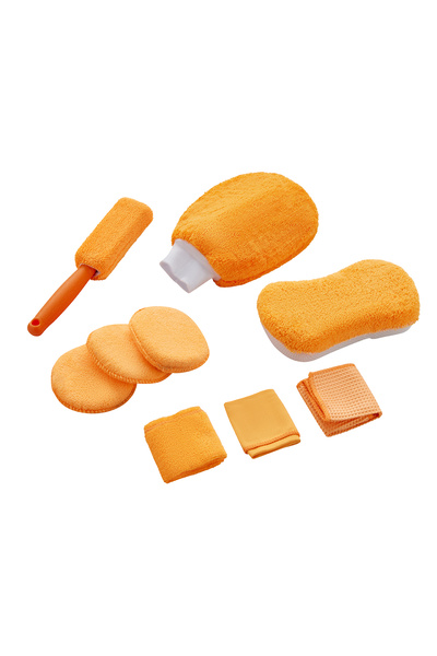 Lawazim مجموعة تنظيف السيارات من الألياف الدقيقة - مجموعة مكونة من 9 قطع عالي...