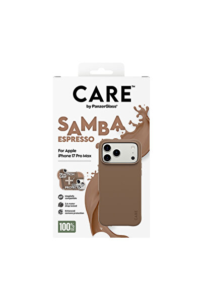 Panzer Glass جراب CARE الأنيق سامبا مع MagSafe لجهاز iPhone 17 Pro Max - إسبرسو