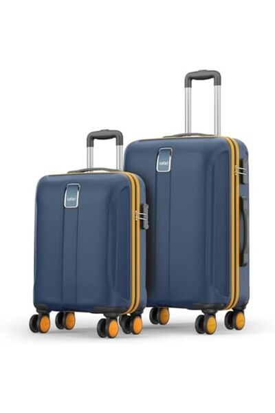Safari Thorium New 8-Wheel Trolley Bag Set (55cm & 66cm) with Polycarbonate Hard Shell