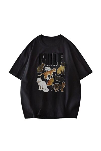 StartMore أسود للجنسين مقاس كبير Dtf