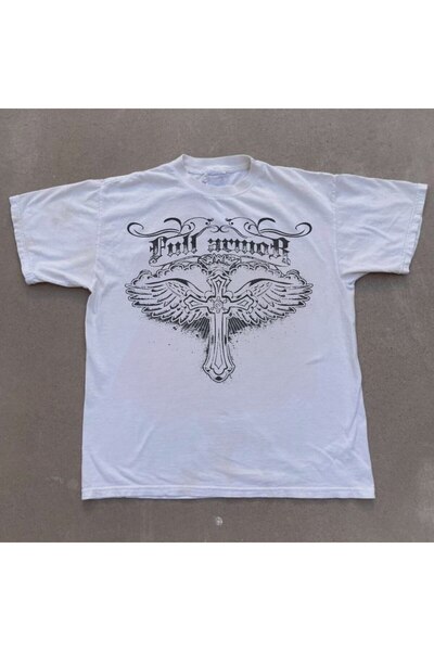 StartMore Λευκό Unisex Oversize με στάμπα DTF