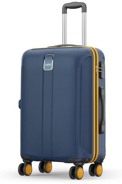 Safari New Thorium Medium Size 66cm Polycarbonate Spinner Luggage, Blue Graphite