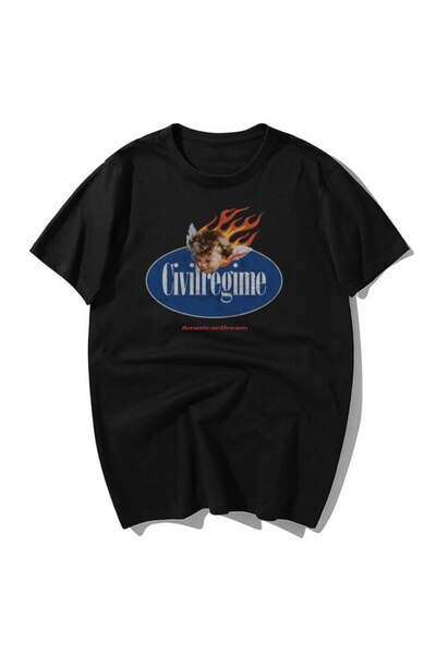 StartMore أسود للجنسين مقاس كبير Dtf