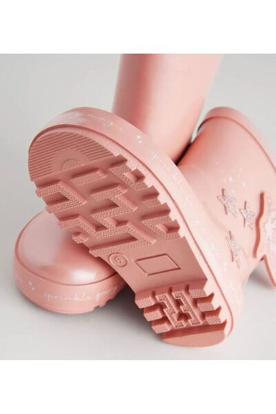 Next Pembe metalik peri lastik çizmeler