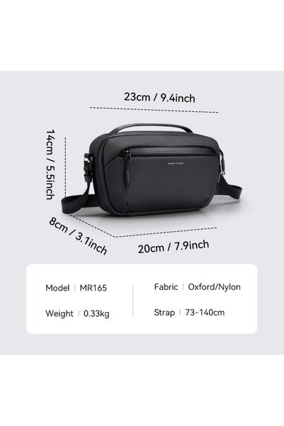 Mark Ryden MR-165 Digital Organizer, Crossbody & Clutch Tech Bag, Water-Repellent Oxford with Strap