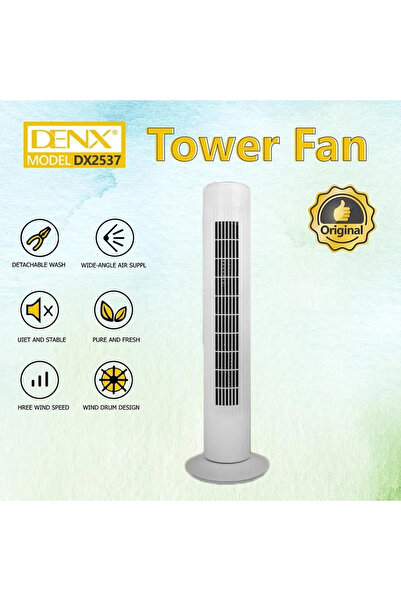 Denx DINEX DX2537 50W Electric Standing Tower Fan with Remote Control
