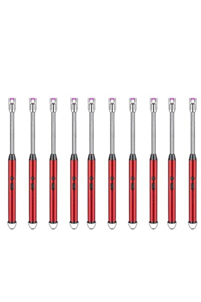 Taimi Pack Of 10 Dual Model Lighter Electric Lighter Red