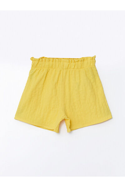 LC Waikiki شورت بناتي أساسي بخصر مطاطي للموسم الجديد