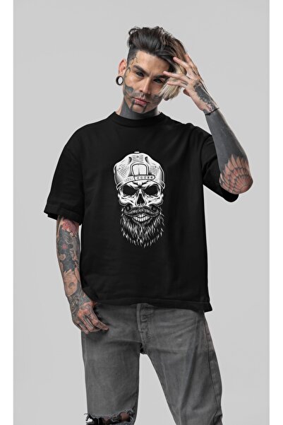 ArtYus MUŠKA MAJICA SA KRATKIM RUKAVIMA I OKRUGLIM OGRLOM SA OTISKOM SKELETON...