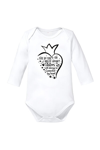 OEM Body bebe big sister surori mesaj haios alb bumbac marimea 74