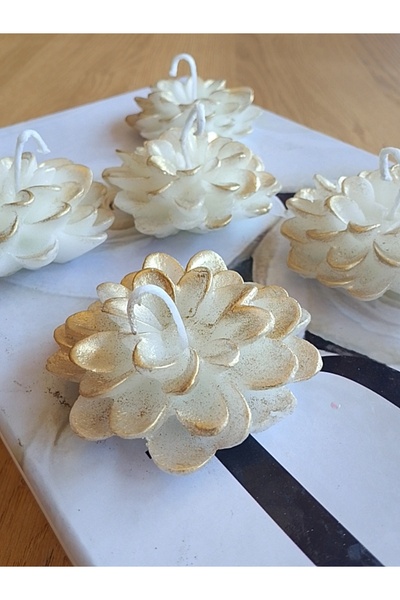 PESA Suda yüzen çiçek mum gold detay 5