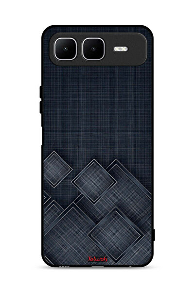 Tolwak غطاء حماية لهاتف إنفينيكس سمارت 10 بلس بنقشة مربعات على القماش