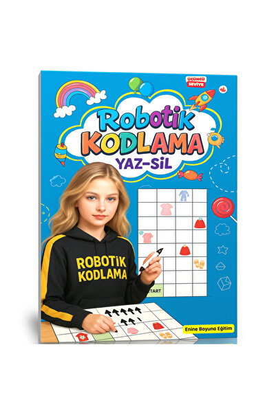 Enine Boyuna Eğitim كتاب برمجة الروبوتات YAZ-SIL للأعمار من 4 إلى 10 سنوات (ا...
