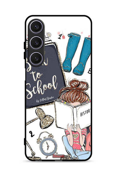 Tolwak غطاء حماية لهاتف Samsung Galaxy A17 - فتاة في المدرسة تقرأ التاريخ