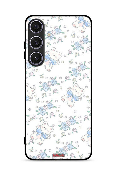 Tolwak غطاء حماية لهاتف سامسونج جالاكسي A17 عليه صورة دب تيدي لطيف وزهور