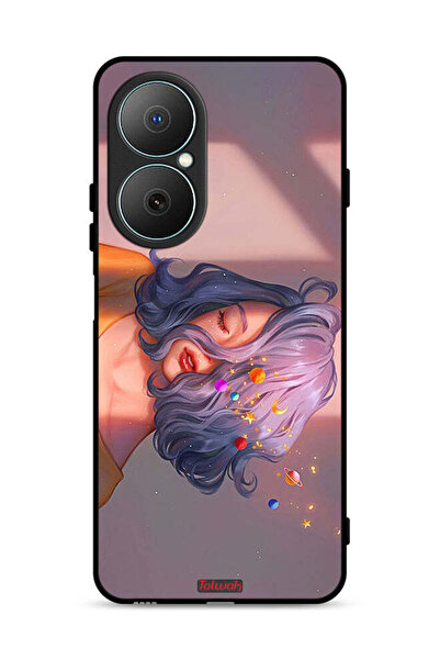 Tolwak Huawei Nova Y73 Protective Case Cover Girl And Space Art