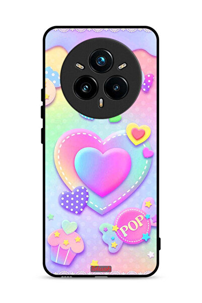 Tolwak غطاء حماية لهاتف Realme 14 Pro Plus 5G برسومات قلوب البوب