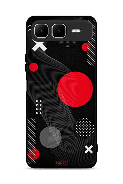 Tolwak غطاء حماية لهاتف إنفينيكس سمارت 10 بلس بنمط دائري ومتقاطع