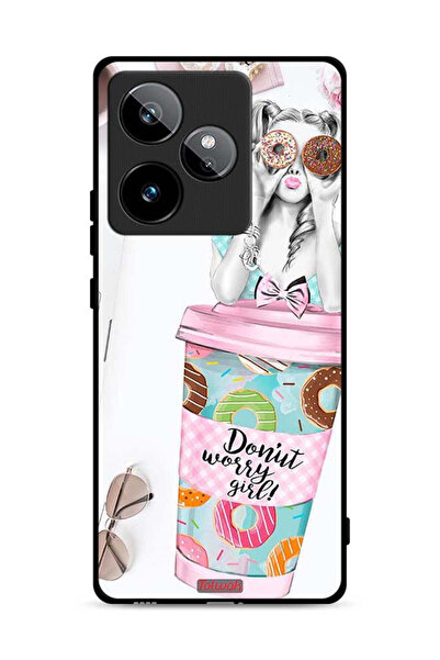 Tolwak غطاء حماية لهاتف Realme GT 7 5G، فتاة دونات ووري