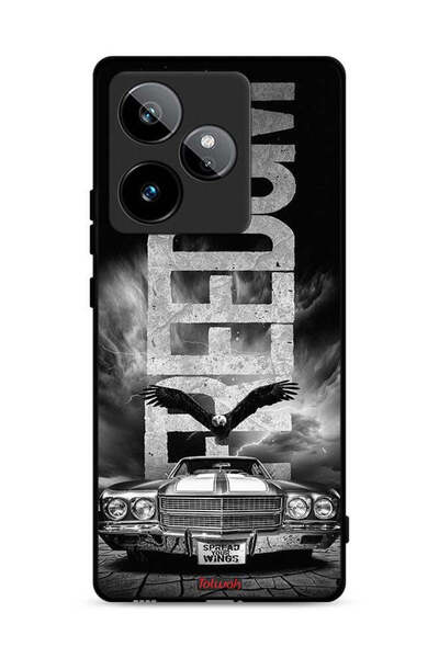 Tolwak غطاء حماية لهاتف Realme GT 7 5G بنقشة Freedom Art